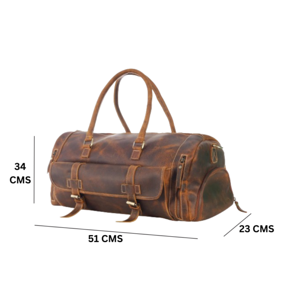 Vintage Charm Leather Shoe Duffel Leather Bag - Image 3