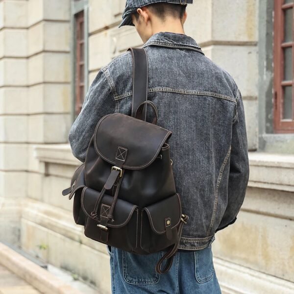 Urban Nomad Leather Backpack - Image 3