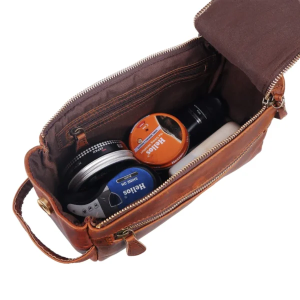 Leather Dopp Kit Bags - Grooms Leather Dopp Kit Bag - Image 2