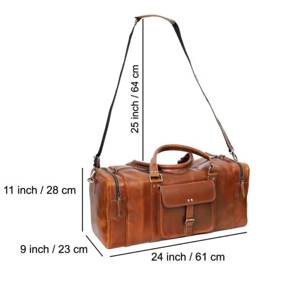 Bold Statement Leather Duffel - Image 10