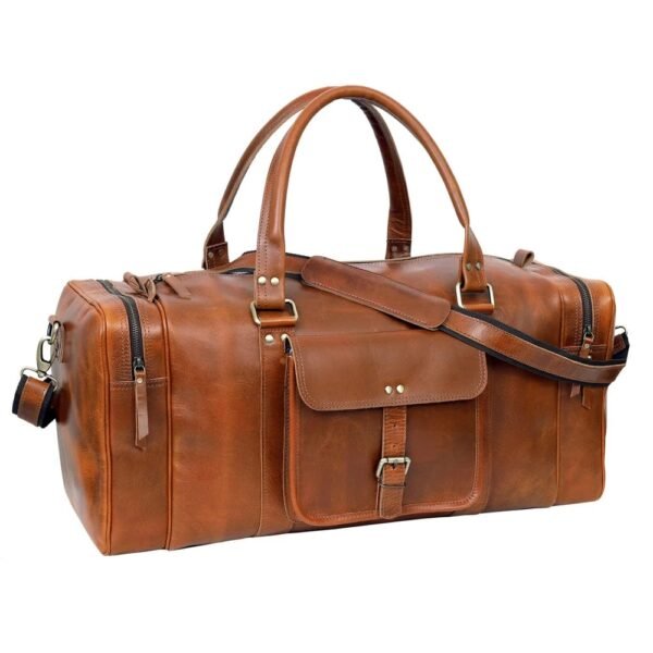 Bold Statement Leather Duffel - Image 3