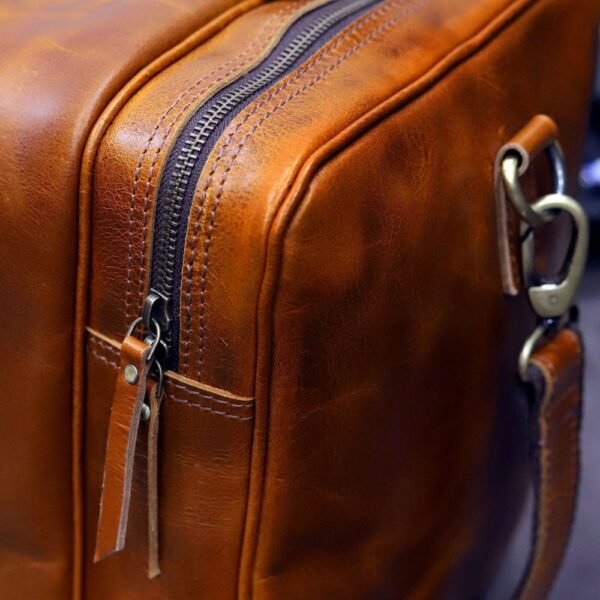 Bold Statement Leather Duffel - Image 4