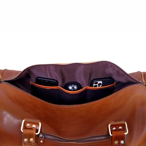 Bold Statement Leather Duffel - Image 5