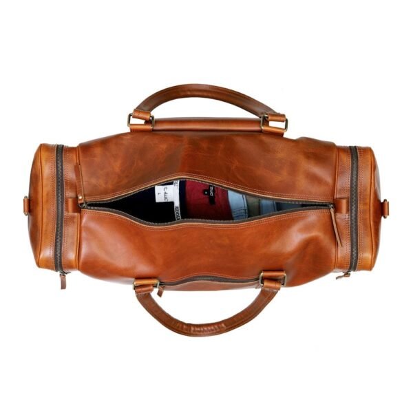 Bold Statement Leather Duffel - Image 7