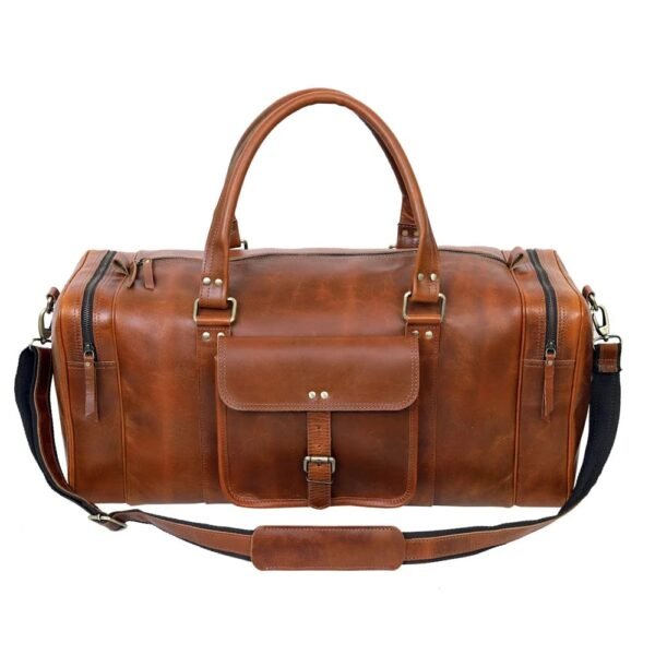 Bold Statement Leather Duffel - Image 12