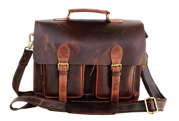 Spacious Leather Laptops Bag - Image 2