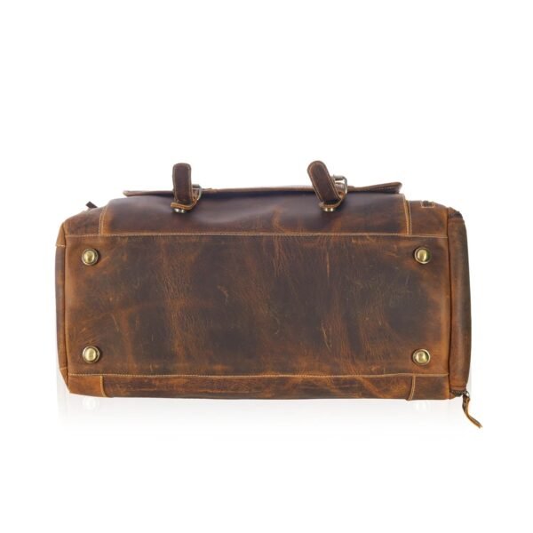 Vintage Charm Leather Shoe Duffel Leather Bag - Image 8