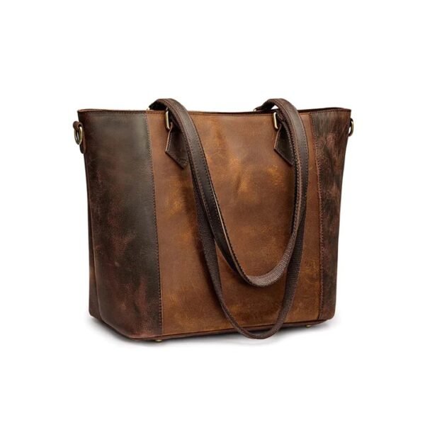 Durable Leather Work Tote Bag